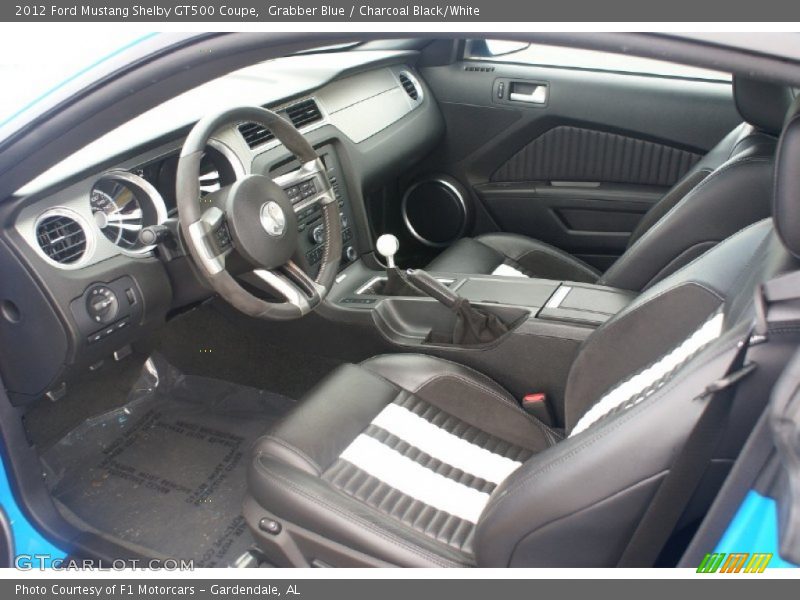 Charcoal Black/White Interior - 2012 Mustang Shelby GT500 Coupe 