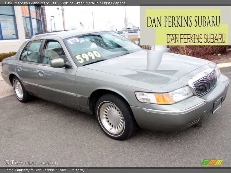 Spruce Green Metallic / Light Graphite 1998 Mercury Grand Marquis LS