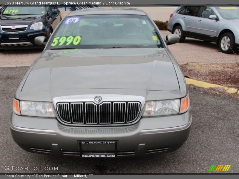 Spruce Green Metallic / Light Graphite 1998 Mercury Grand Marquis LS