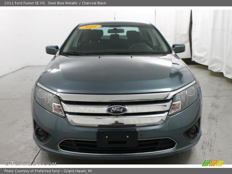 Steel Blue Metallic / Charcoal Black 2011 Ford Fusion SE V6