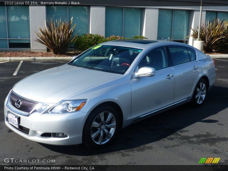 Mercury Metallic / Black 2010 Lexus GS 350