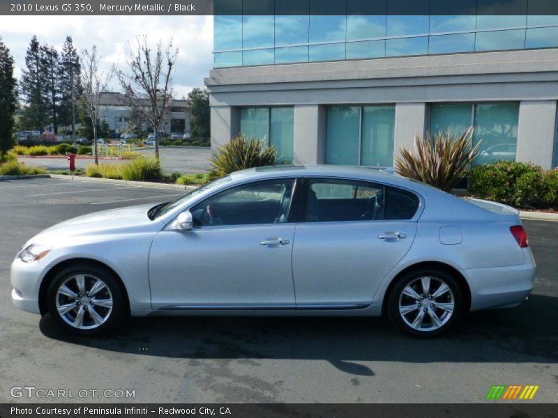 Mercury Metallic / Black 2010 Lexus GS 350