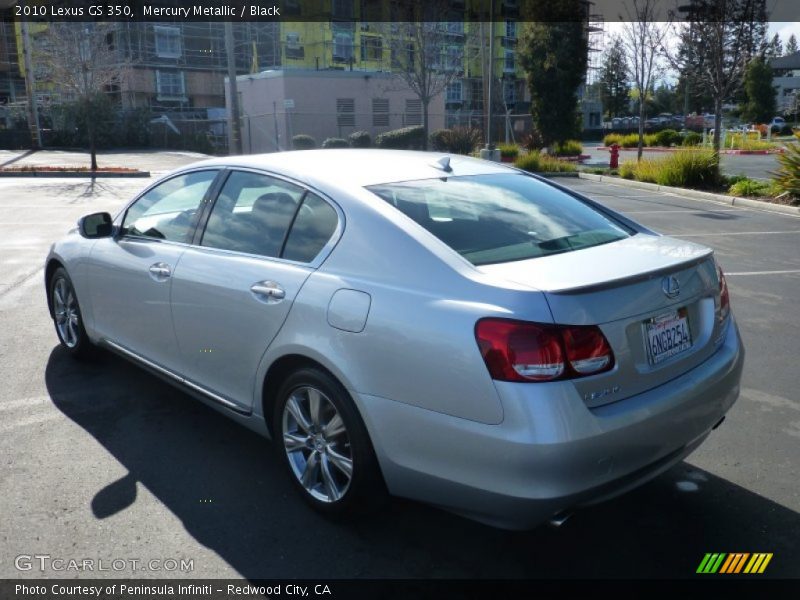 Mercury Metallic / Black 2010 Lexus GS 350