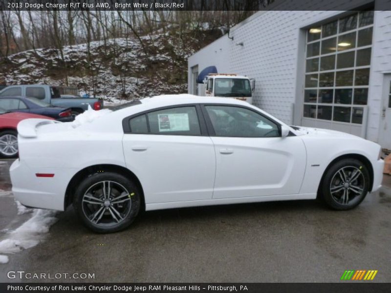 Bright White / Black/Red 2013 Dodge Charger R/T Plus AWD