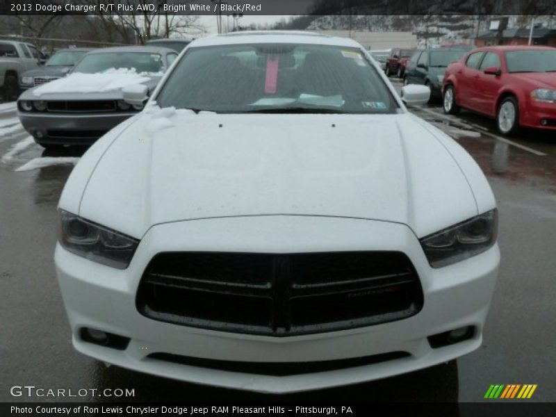 Bright White / Black/Red 2013 Dodge Charger R/T Plus AWD