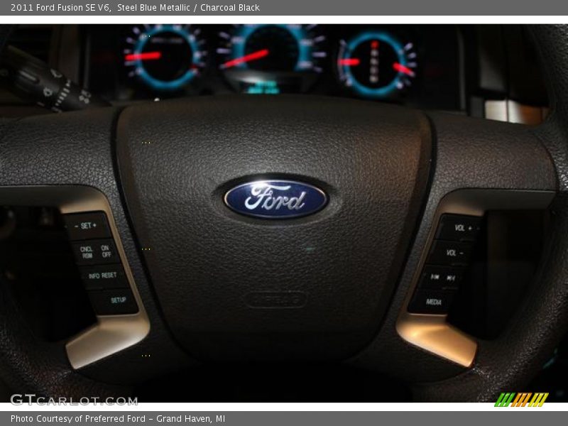 Steel Blue Metallic / Charcoal Black 2011 Ford Fusion SE V6