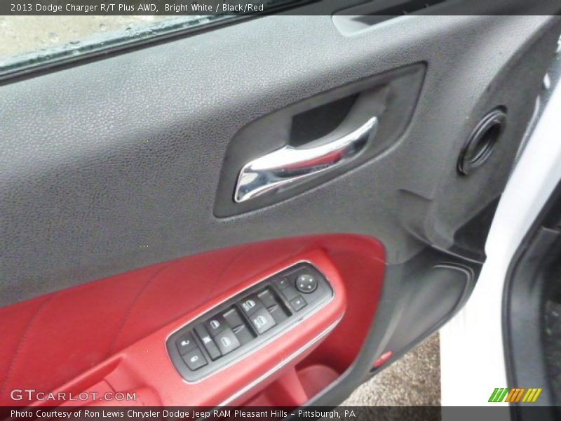Bright White / Black/Red 2013 Dodge Charger R/T Plus AWD