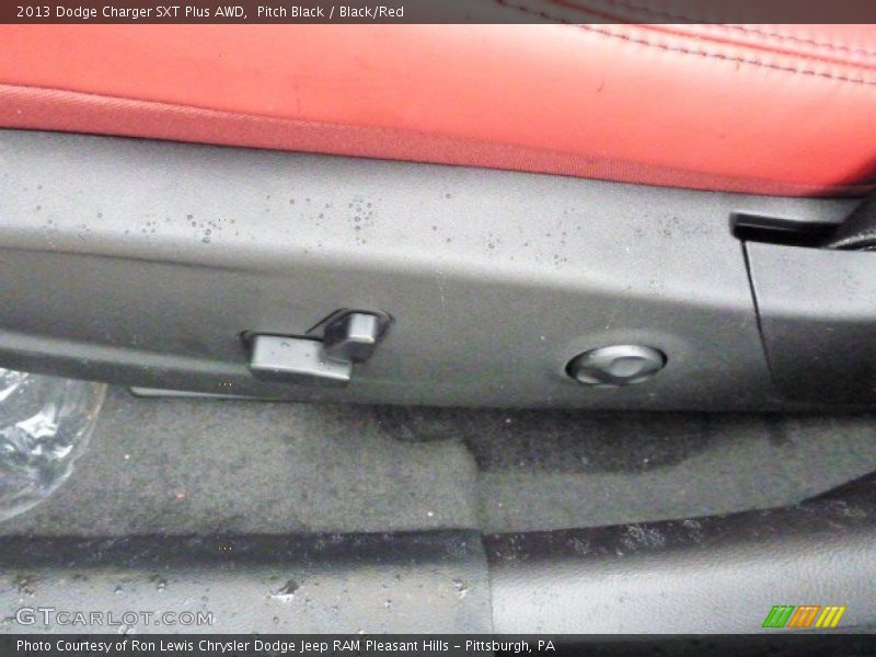 Pitch Black / Black/Red 2013 Dodge Charger SXT Plus AWD