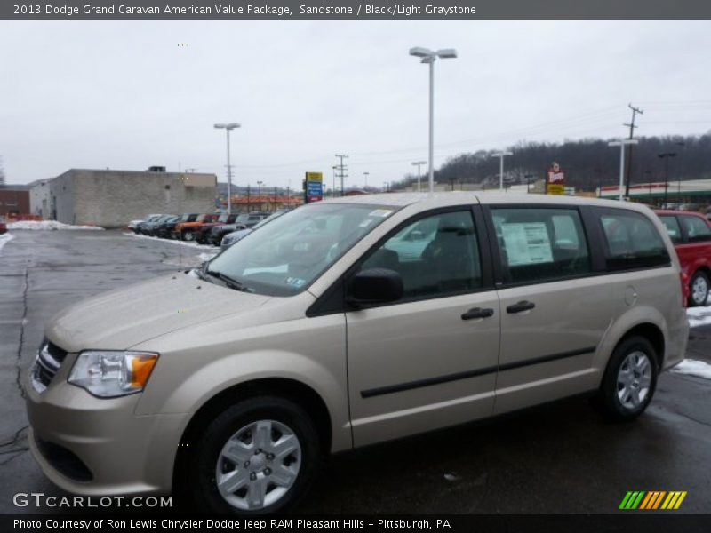 Sandstone / Black/Light Graystone 2013 Dodge Grand Caravan American Value Package