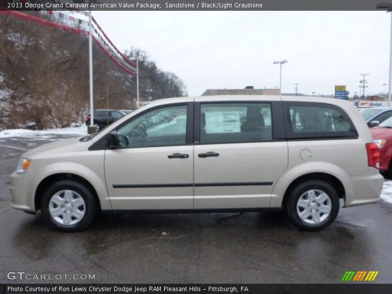 Sandstone / Black/Light Graystone 2013 Dodge Grand Caravan American Value Package