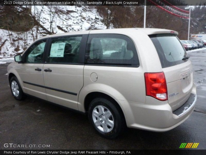 Sandstone / Black/Light Graystone 2013 Dodge Grand Caravan American Value Package