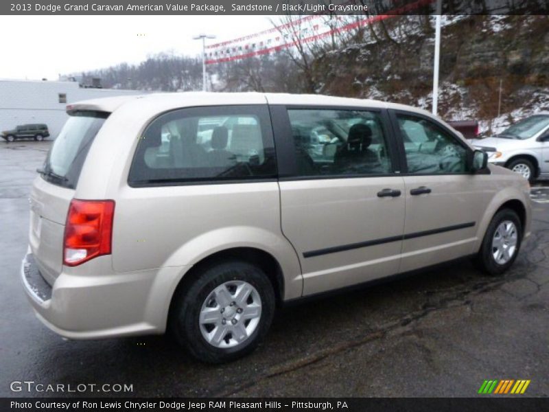 Sandstone / Black/Light Graystone 2013 Dodge Grand Caravan American Value Package
