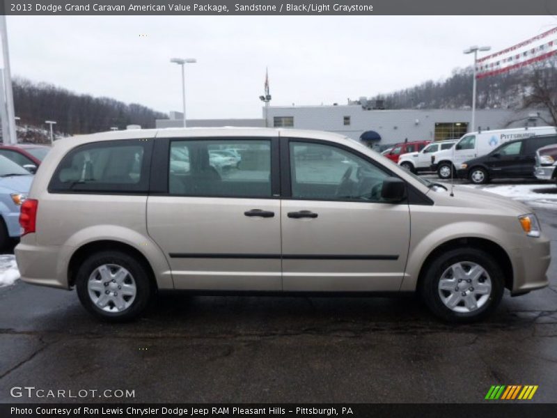Sandstone / Black/Light Graystone 2013 Dodge Grand Caravan American Value Package