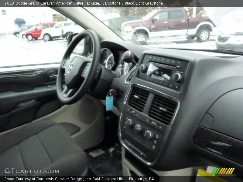 Sandstone / Black/Light Graystone 2013 Dodge Grand Caravan American Value Package