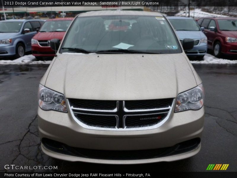 Sandstone / Black/Light Graystone 2013 Dodge Grand Caravan American Value Package