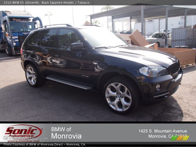 Black Sapphire Metallic / Tobacco 2010 BMW X5 xDrive48i