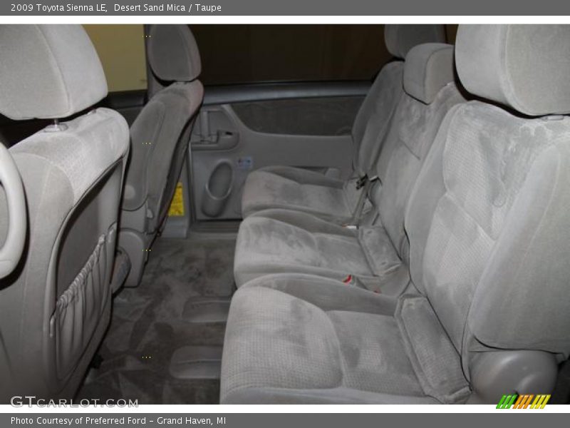 Rear Seat of 2009 Sienna LE