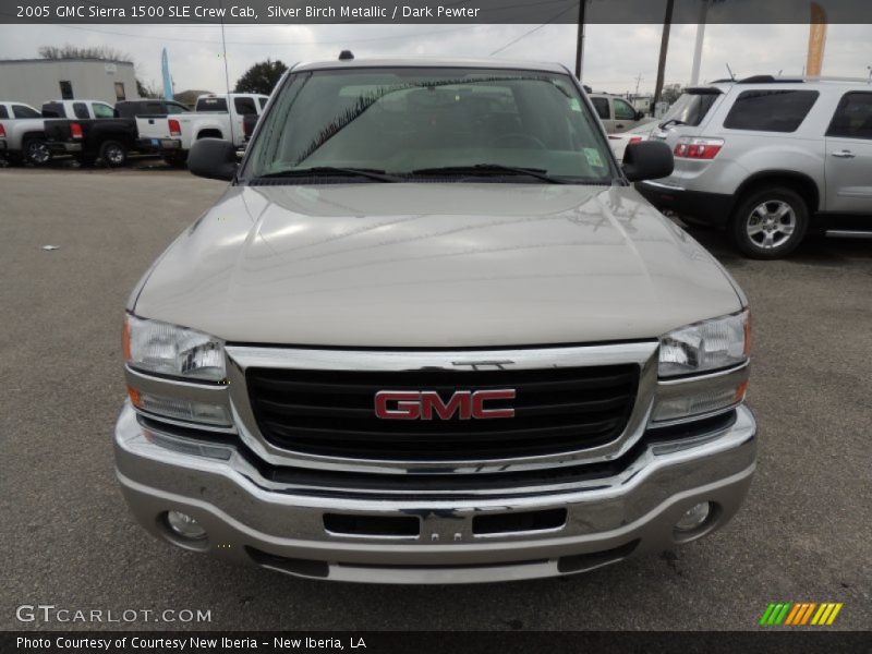 Silver Birch Metallic / Dark Pewter 2005 GMC Sierra 1500 SLE Crew Cab