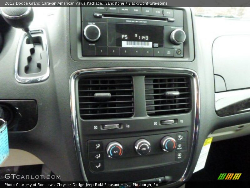 Sandstone / Black/Light Graystone 2013 Dodge Grand Caravan American Value Package