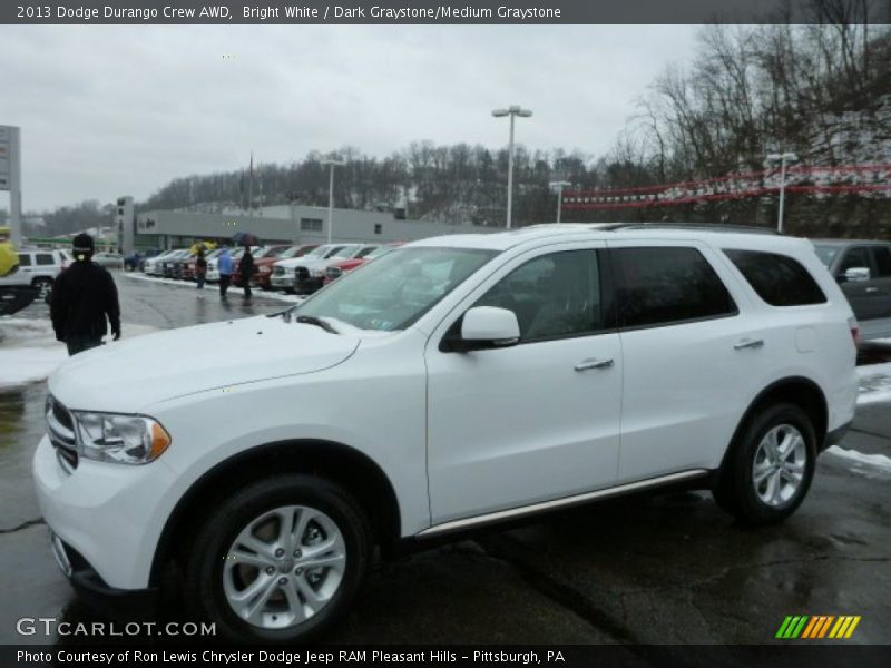 Bright White / Dark Graystone/Medium Graystone 2013 Dodge Durango Crew AWD