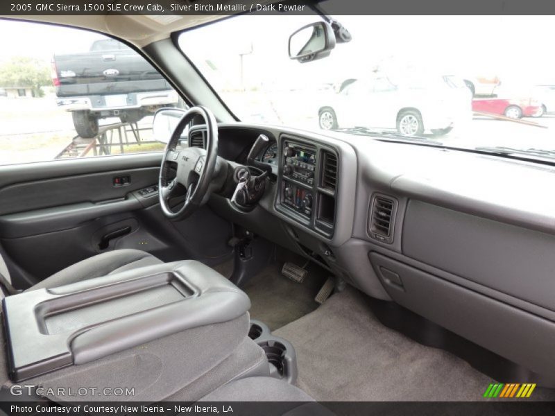 Silver Birch Metallic / Dark Pewter 2005 GMC Sierra 1500 SLE Crew Cab