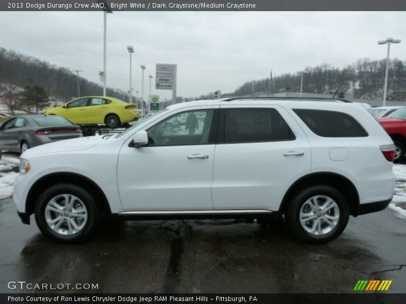 Bright White / Dark Graystone/Medium Graystone 2013 Dodge Durango Crew AWD