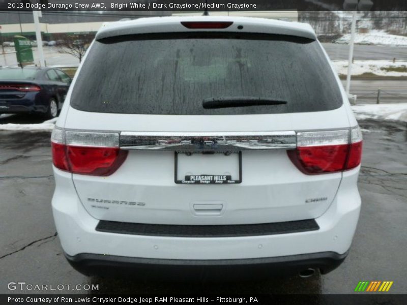 Bright White / Dark Graystone/Medium Graystone 2013 Dodge Durango Crew AWD