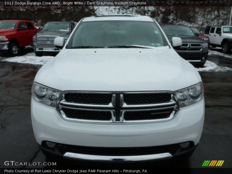 Bright White / Dark Graystone/Medium Graystone 2013 Dodge Durango Crew AWD