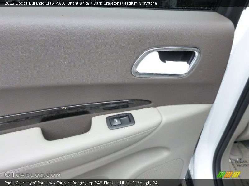 Bright White / Dark Graystone/Medium Graystone 2013 Dodge Durango Crew AWD
