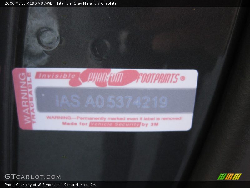 Titanium Gray Metallic / Graphite 2006 Volvo XC90 V8 AWD