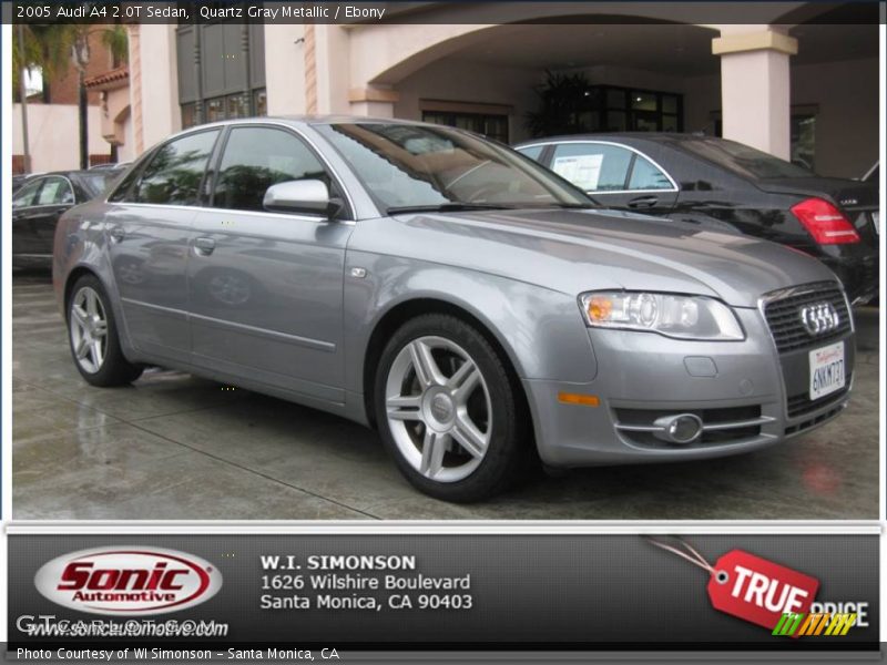 Quartz Gray Metallic / Ebony 2005 Audi A4 2.0T Sedan