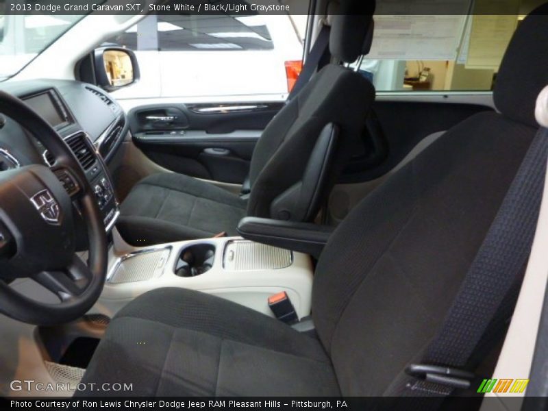 Stone White / Black/Light Graystone 2013 Dodge Grand Caravan SXT