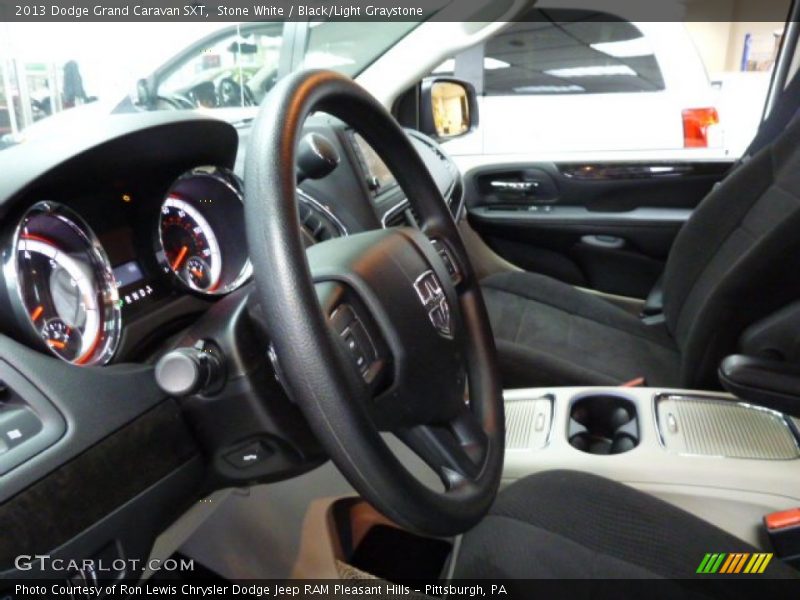 Stone White / Black/Light Graystone 2013 Dodge Grand Caravan SXT