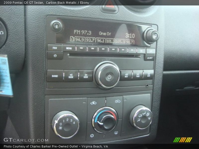 Carbon Black Metallic / Ebony 2009 Pontiac G6 GT Sedan