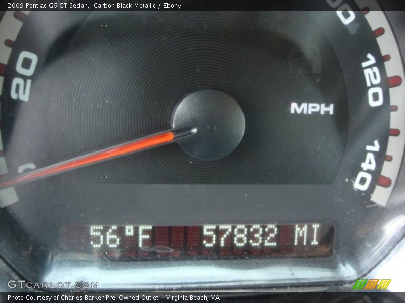 Carbon Black Metallic / Ebony 2009 Pontiac G6 GT Sedan