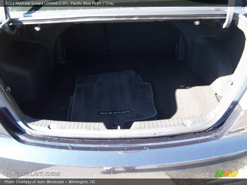 Pacific Blue Pearl / Gray 2011 Hyundai Sonata Limited 2.0T