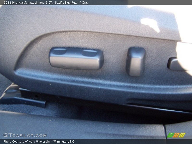 Pacific Blue Pearl / Gray 2011 Hyundai Sonata Limited 2.0T