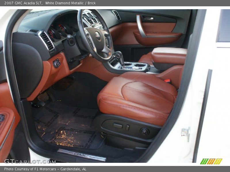 White Diamond Metallic / Brick 2007 GMC Acadia SLT