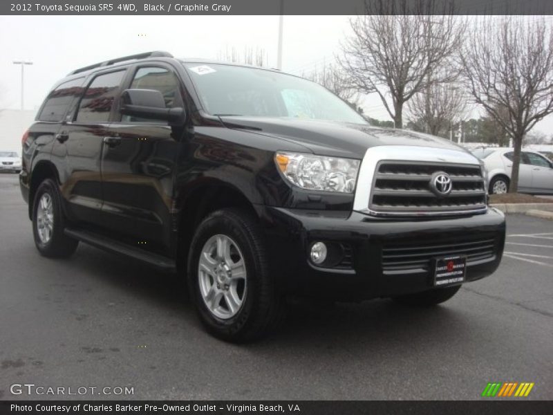 Black / Graphite Gray 2012 Toyota Sequoia SR5 4WD