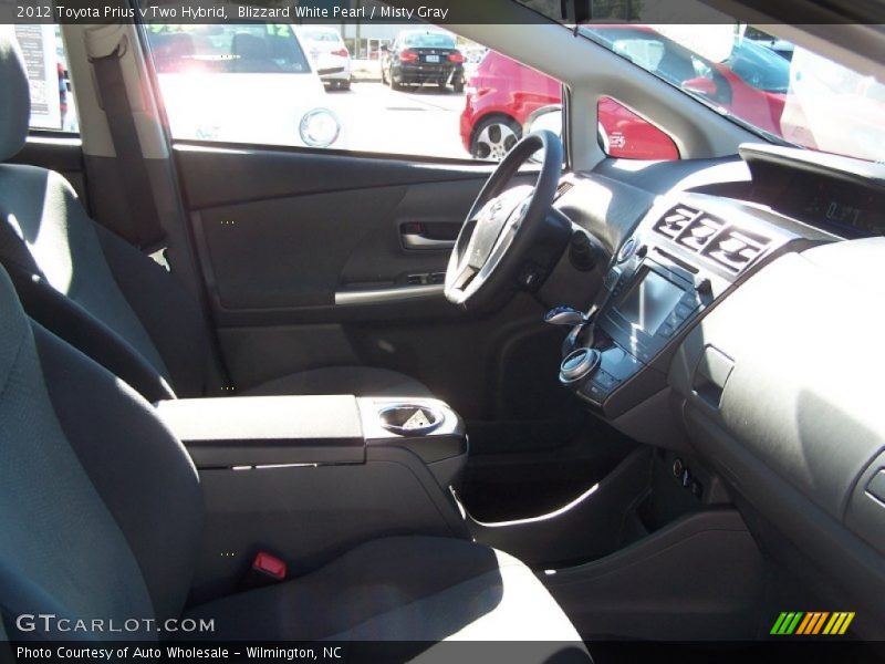 Blizzard White Pearl / Misty Gray 2012 Toyota Prius v Two Hybrid