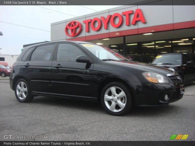Black / Black 2008 Kia Spectra 5 SX Wagon