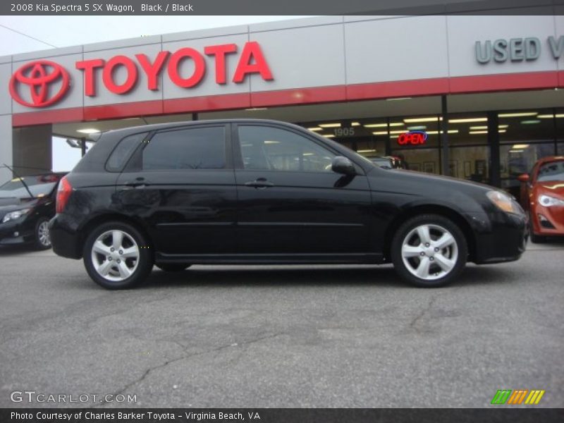 Black / Black 2008 Kia Spectra 5 SX Wagon