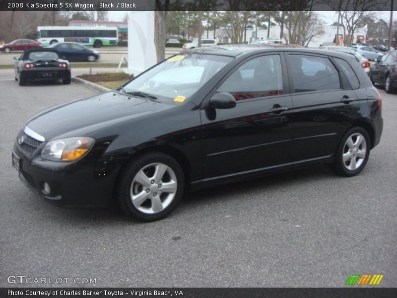 Black / Black 2008 Kia Spectra 5 SX Wagon