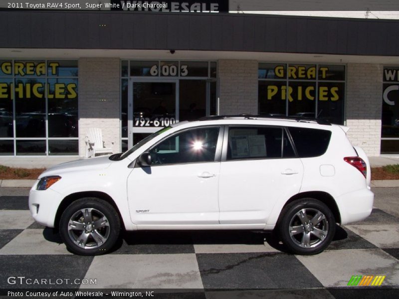Super White / Dark Charcoal 2011 Toyota RAV4 Sport