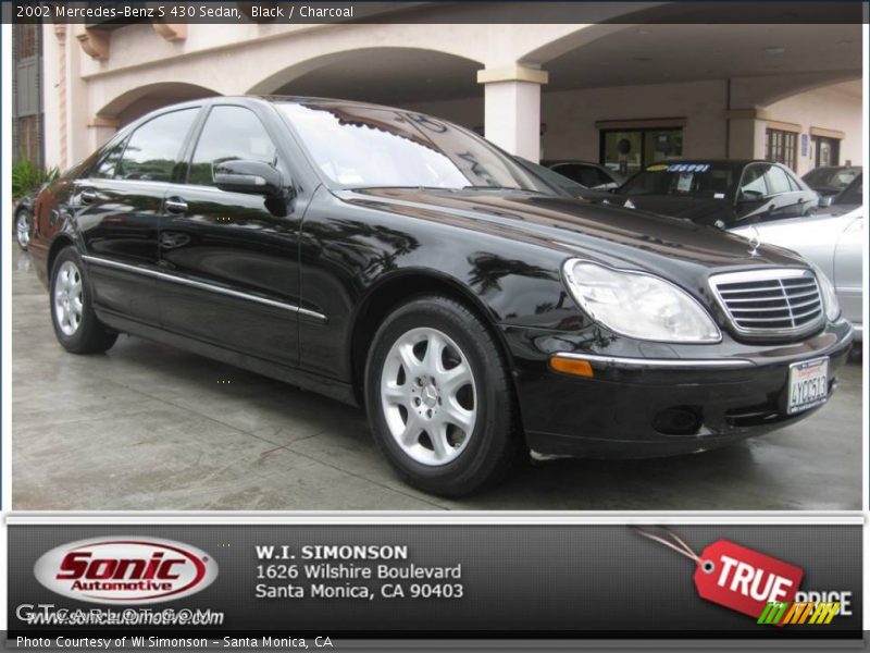 Black / Charcoal 2002 Mercedes-Benz S 430 Sedan