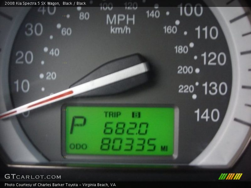 Black / Black 2008 Kia Spectra 5 SX Wagon