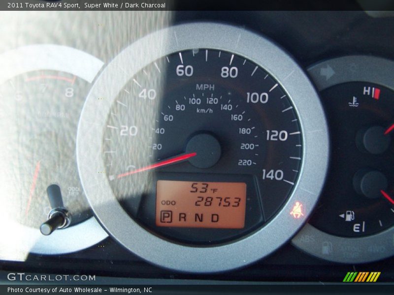 Super White / Dark Charcoal 2011 Toyota RAV4 Sport