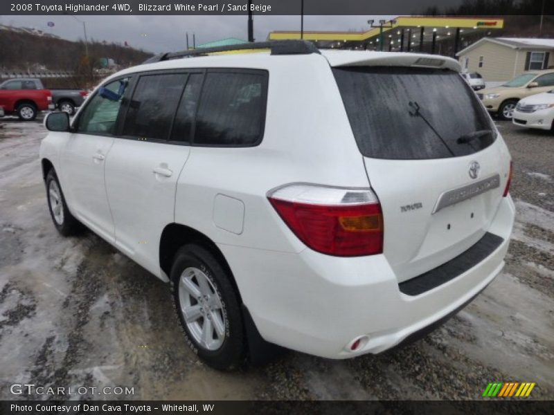 Blizzard White Pearl / Sand Beige 2008 Toyota Highlander 4WD
