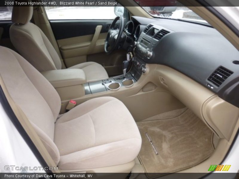  2008 Highlander 4WD Sand Beige Interior