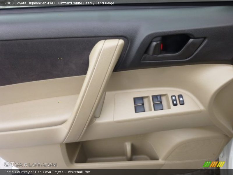 Blizzard White Pearl / Sand Beige 2008 Toyota Highlander 4WD